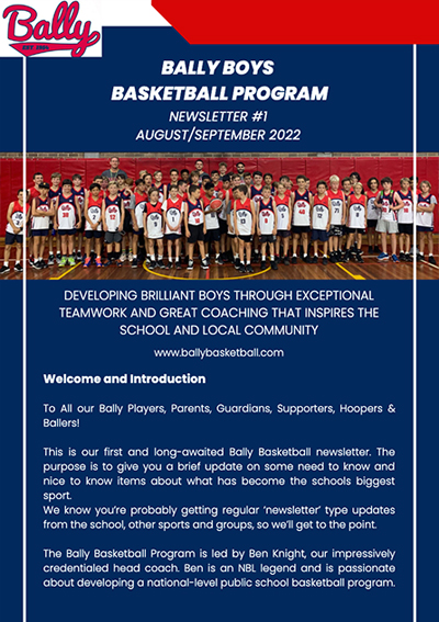 Newsletter 2022 bally basketball