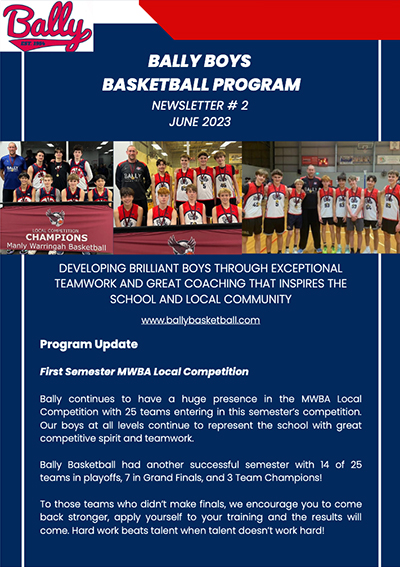 Newsletter 2023 bally basketball